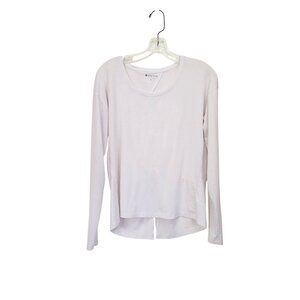 Athleta Women's Long Sleeve White Open Twist Back Top Size S
